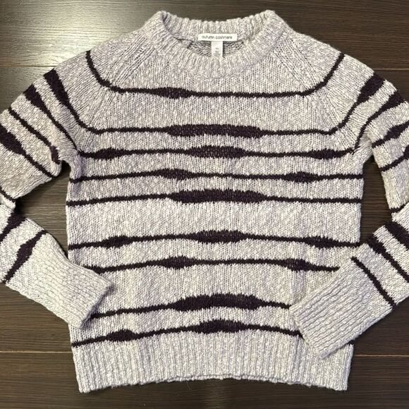 Autumn Cashmere Striped Sweater, XS - Picture 3 of 8